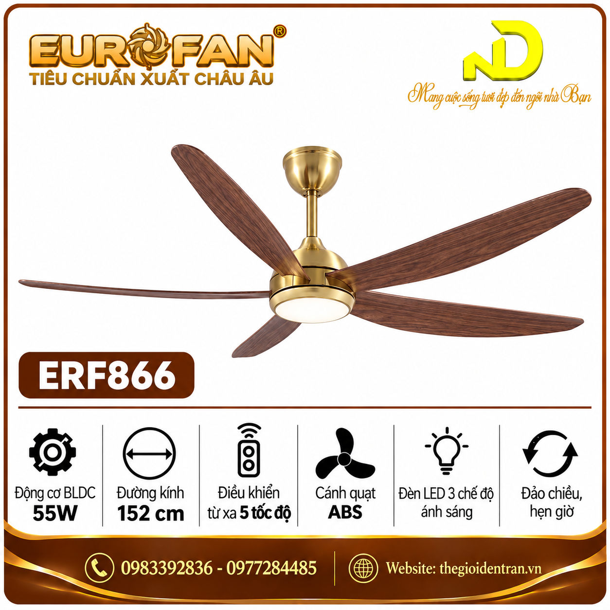 Quạt trần Eurofan ERF866